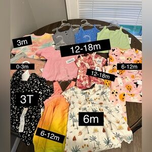 kohls & old navy baby girls clothing bundle lot